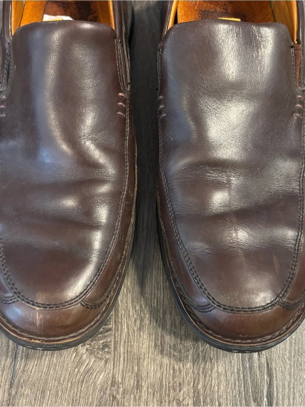 Timberland Brown Leather Slip On Loafers Sz 12-12.5 Smart Comfort System 73514